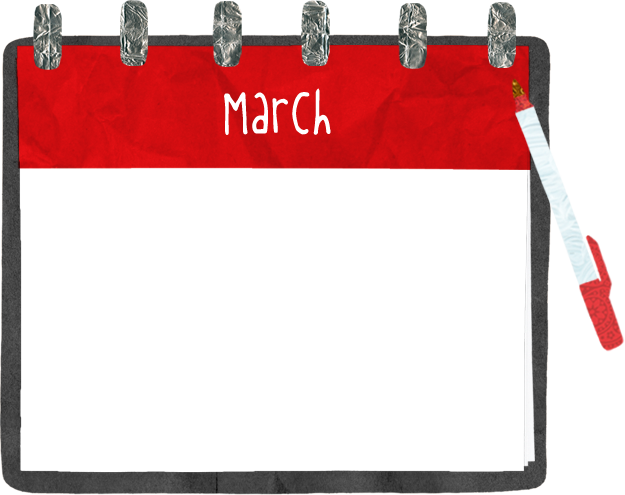 March calendar background image